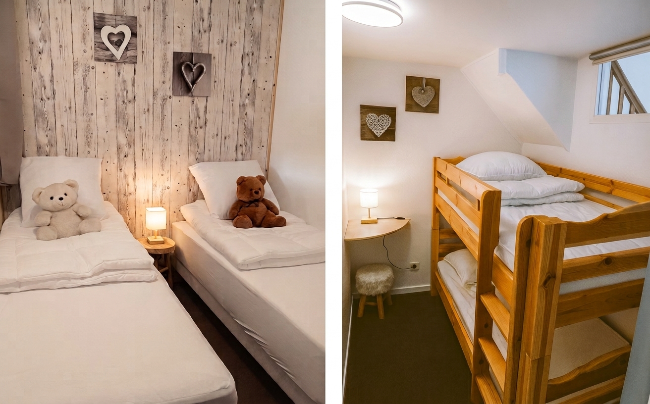 Les chambres cabine de l'écrin des marmottes